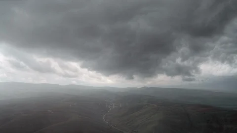 Heavy Rain From Storm Clouds Stock Footage 121858971