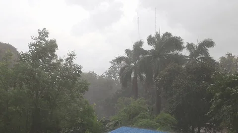 Heavy rain storm Stock Footage 118249853