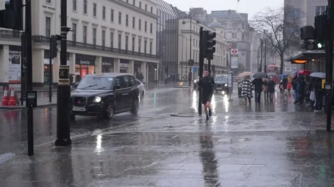 Heavy Rain on the Strand Stock Footage 229898545