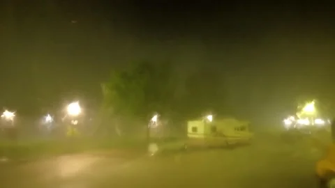 Heavy rain.  thunder and lightning. storm Stock Footage 248123564