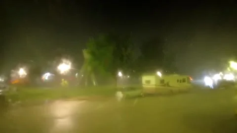 Heavy rain.  thunder and lightning. storm Stock Footage 248123566