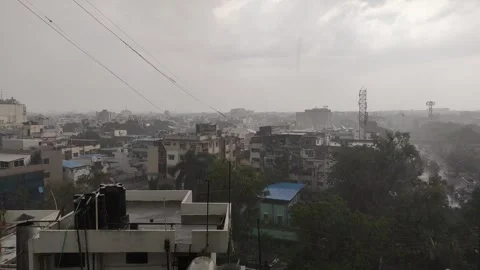 Heavy Rain timelap in India Video stock 295800930