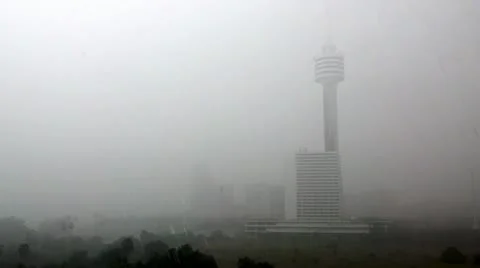 Heavy rain in tropics Stockbeeldmateriaal 12653485