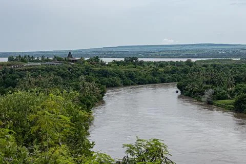 Heavy rain for two consecutive nights in East Sumba has caused a major flood Stock Photos
