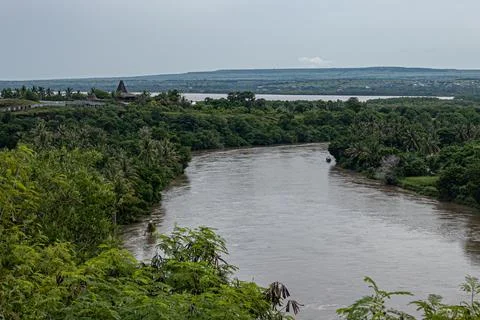 Heavy rain for two consecutive nights in East Sumba has caused a major flood Stock Photos