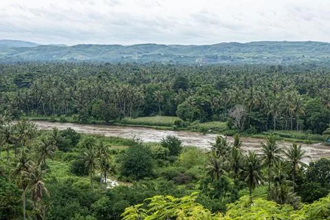 Heavy rain for two consecutive nights in East Sumba has caused a major flood Stock Photos