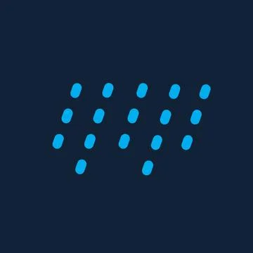Heavy rain vector icon Stock Illustration