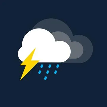 Heavy rain vector icon Stock Illustration