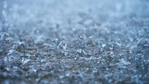 Heavy rain on water Stock Footage 79028027