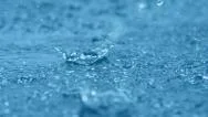 Heavy Rain On Water, Slow Motion Stock Footage