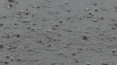 Heavy rain on water surface 動画素材 120639428