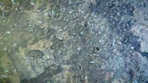 Heavy Rain On Water Surface, Slow Motion Stock Footage 109406076