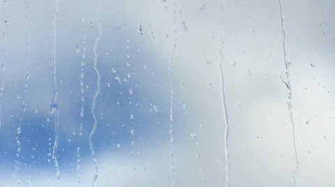 Heavy rain on window Stock Footage 34204125