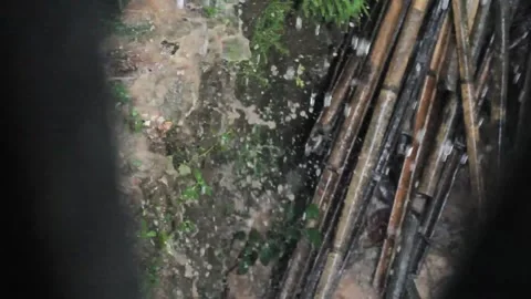 Heavy raindrops flowed Stock Footage 300419338