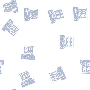 Heavy rainfall disaster glyph vector seamless pattern Stock Illustration