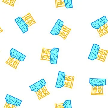 Heavy rainfall disaster vector seamless pattern Stock Illustration