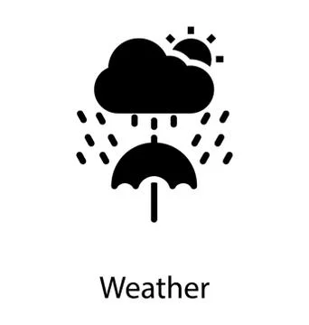 Heavy Raining Vector Stock Illustration