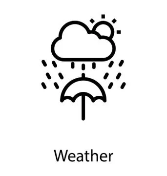 Heavy Raining Vector Illustrazione stock