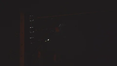 Heavy rainning and lighting storm on night time  Stock-Footage 129639341