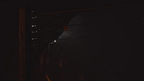 Heavy rainning and lighting storm on night time  Vídeos de archivo 129639702