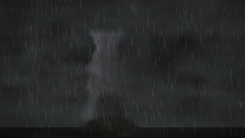 Heavy Rainstorm Falling Drops Dark Moody Weather Background Video stock 347965550