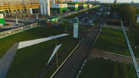 Heavy Residues Deep Processing Complex Panorama Stock Footage 87324283