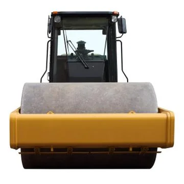 Heavy road roller. Stock Photos