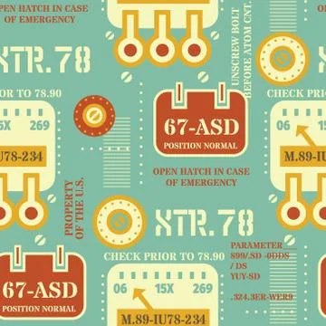 Heavy robot machine seamless pattern Illustrazione stock