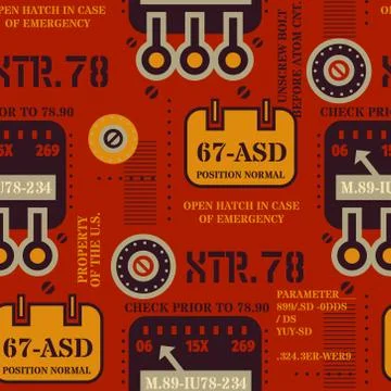 Heavy robot machine seamless pattern Stock Illustration