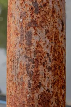 Heavy rust corrosion column Stock Photos