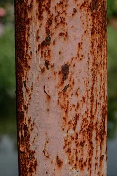Heavy rust texture on industrial iron pipe Photos