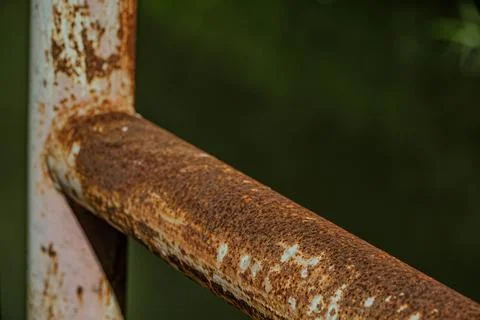 Heavy rust texture on industrial iron pipe steel structure near midnight Stock Photos