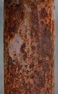 Heavy rusty iron post  Stock Photos