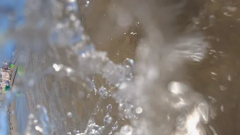 Heavy sand and dust particles swirling, creating an intense sandstorm Stock Footage 343081805