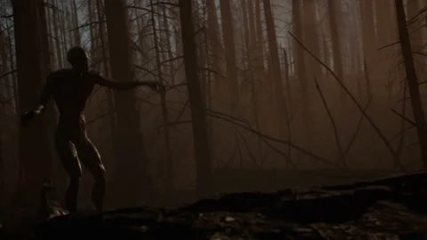 Heavy shooting at zombies while they attacking the heroes 09 Stock Footage 232281610