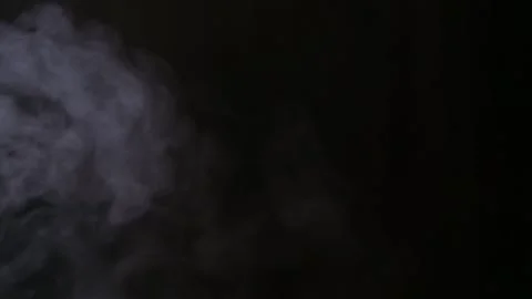 Heavy smoke on a black background Video stock 242865505