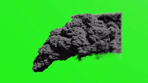 Heavy smoke on green background Stock-Footage 229878883