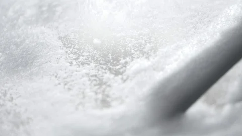 Heavy snow brushed by car windshield wipers slow motion 120fps Stock Footage 127536941