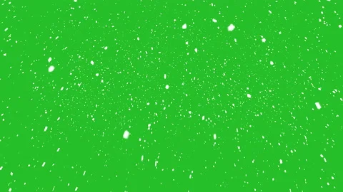 Heavy Snow on Chroma Key background. Snow falling down slowly. 4K animation Video stock 166077695