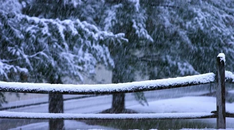 Heavy Snow Fall Video stock 44343702