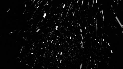 Heavy snow falling down from the sky on the black background. Stock Footage 147689803