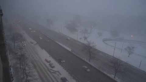 Heavy Snow panoramic Stock Footage 148516856