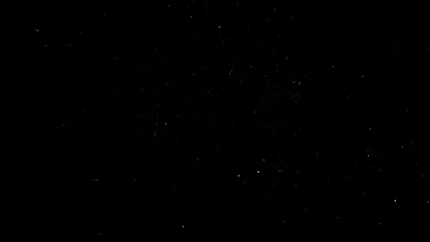 Heavy snow particles falling isolated on black background Stock Footage 125774282