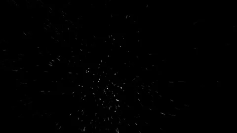 Heavy snow particles falling isolated on black background Stock Footage 125774701