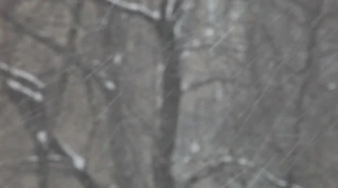 Heavy snow, snowstorm, snowfall, bad weather in winter, snowflakes Stock Footage 34365919