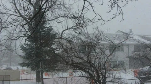Heavy snowfall 1080p Stock Footage 34399621