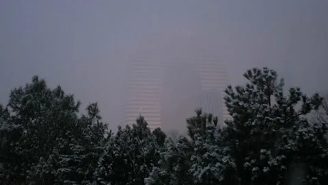 Heavy snowfall Batumi Stock Footage 227569072