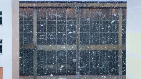 Heavy Snowfall in Berlin City During December, Creating a Beautiful Winter .. Stock Footage 329242116