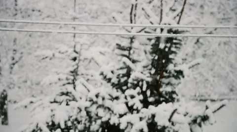 Heavy snowfall . Christmas time Stock Footage 55127127