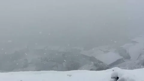 Heavy Snowfall in a city Stock Footage 152515281